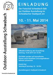 Flyer Ausstellung Outdoor 2014 Schwabach