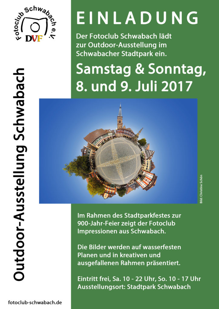 Flyer Ausstellung Outdoor Schwabach 2017